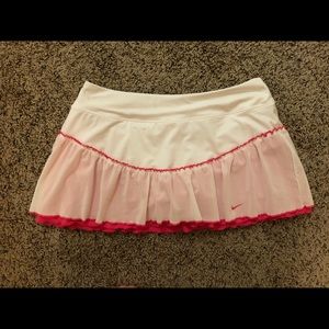 Pink & White Nike Dri Fit Tennis Skirt Skort